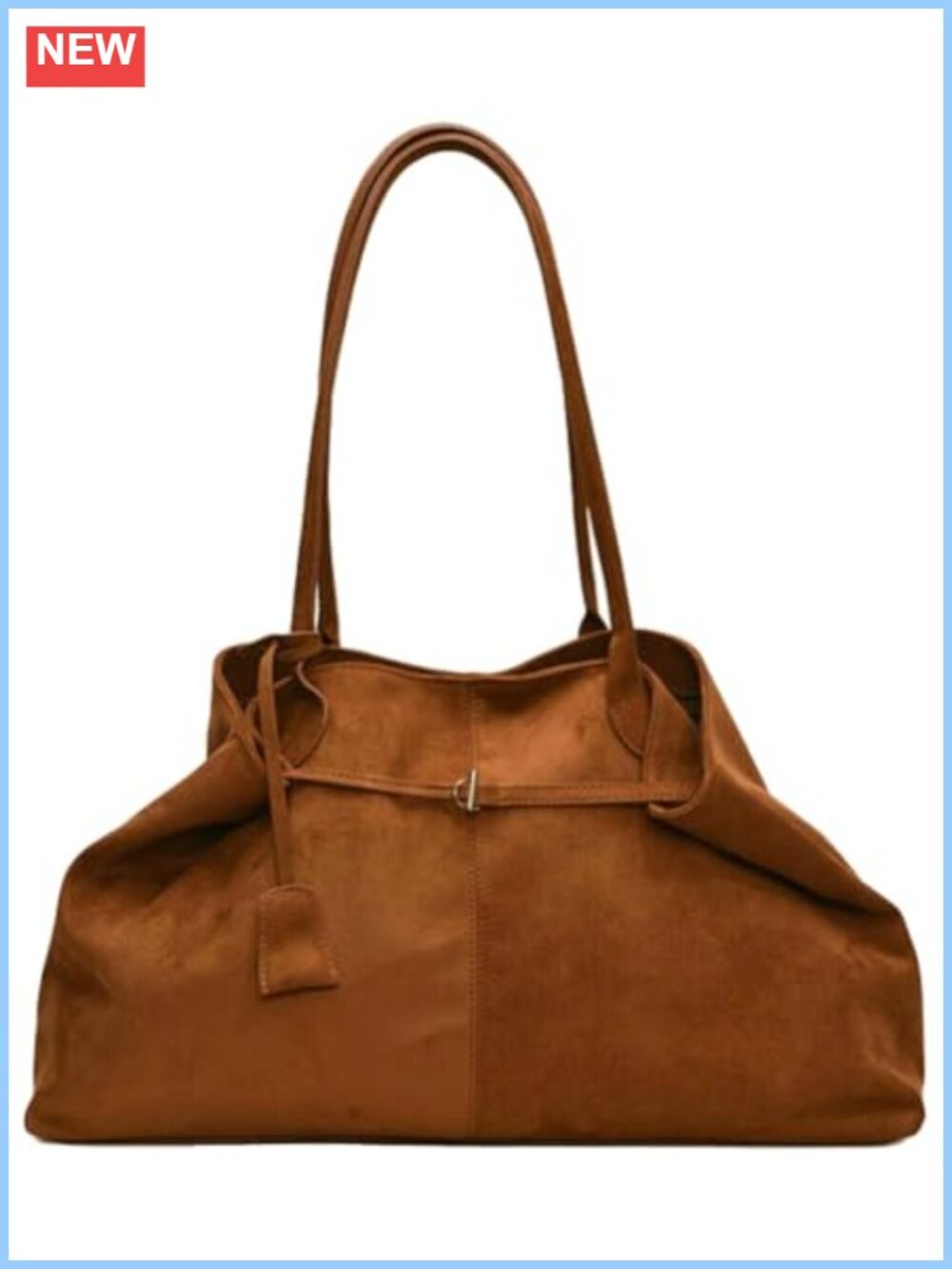 Oversized Suede Tote Handbag Slouchy Hobo Bag Top Handle Satchel Purse for